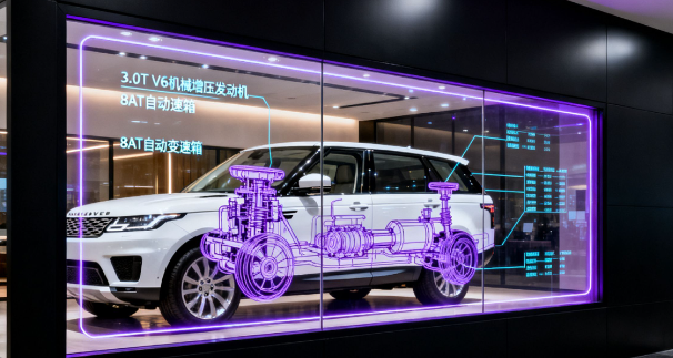 digital displays in the showroom